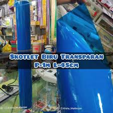 Lebih transparan dalam penggunaan bahan material dan harga jasa. Skotlet Motor Skotlet Transparan Biru Harga Permeter Murah Shopee Indonesia