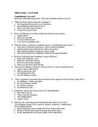 Kenneth williams played julius caesar in carry on cleo (1964) and thomas cromwell in carry on henry. Julius Caesar Act 2 Quiz With Key By With Honors Tpt