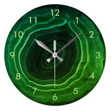Oversized clocks, farmhouse clocks, calendar clocks, chime clocks and more. Green Agate Stone Trendy Smart With Numbers Large Clock Zazzle Com In 2020 Clock Large Clock Wall Clock Numbers
