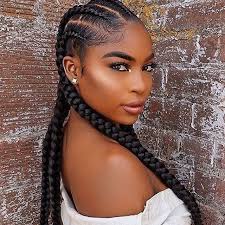 Simple And Elegant Beautiful Cornrows Lovely Make Up Penteados Com Tranca Penteados Com Tranca Afro Cabelo Com Trancas Africanas