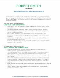 Although a move sometimes adds as many obstacles to your career path as it removes, willingness to relocate expands your employment options in a tight job market. Janitor Resume Samples Qwikresume