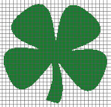 four leaf clover graph and row by row written crochet instructions 01