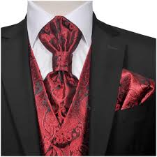 Il nostro vestito elegante è costituito da una giacca e un paio di pantaloni. Vidaxl Set Gilet Di Nozze Da Uomo Paisley Elegante Taglia 52 Rosso Bordeaux Eprice