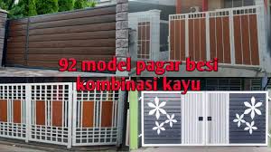 Dengan kata lain, harga pagar model ini sangat bisa disesuaikan dengan budget masyarakat penggunanya. 92 Contoh Pagar Besi Kombinasi Kayu Youtube