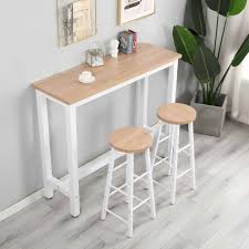 The corner benches, side bench and rectangular table combine for a multitude of seating options and perfect for small kitchens and dining area. Breakfast Nook Rustic Brown Small Space Counter Height Breakfast Bar Table With Stools Kitchen Bar Table For Dining Room Tribesigns 3 Piece Pub Table Set Living Room Table Chair Sets Kitchen