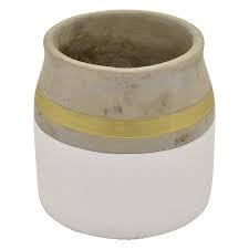 Three Hands Concrete Flower Pot Planter Walmart Com Gold Flower Pot White Flower Pot Flower Pots