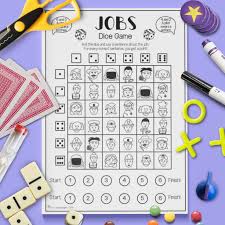 Jobs Dice Game English Worksheets For Kids Fun English Games Teaching Game