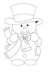 Muñeco De Nieve Para Colorear Molde
