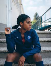 The new women's home jersey draws on a distinctive mix of red colours — challenge red, sport red and university red — across a geometric design of maple leaves. Ashley Lawrence Paris Saint Germain Canada Soccer Girl Soccer Quotes Girls Football Girls