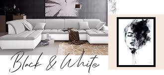 Wohnzimmer in grau wei lila einrichten ideen weia schwarz. Wohnzimmer In Schwarz Weiss Einrichten Baur