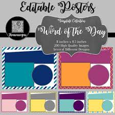 Maybe you would like to learn more about one of these? Blank Poster Templates 11x8 5 Templates Word Of The Day Tpt