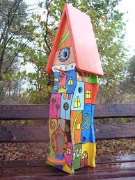 Vogelvilla Vogelhaus Nistkasten Hundertwasser Stil In Garten Terrasse Dekoration Vogelhauser Ebay Annette Leick Pickpin Vogelvilla Hundertwasser Dekoration
