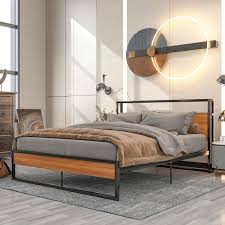 Nestfair Queen Size Metal Platform Bed