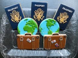 Passport Cookies Suitcase Cookies Map Ny Cookies By Victoria Sugar Cookies Decorated Fancy Cookies Iced Cookies