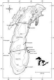 Map Of Lake Michigan And Locations Of Nearshore 45 And