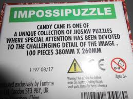 Check spelling or type a new query. Impossipuzzle Candy Cane Jigsaw Cube Puzzle 100 Pieces Challenging Christmas Puzzle Total Turmoil Vintage