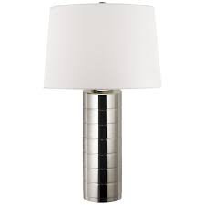 Silver Table Lamp With White Shade Post Modern Lamp With Chrome Base Avenue Design Canada In Montreal Qc Lamp Silver Table Lamps Table Lamp