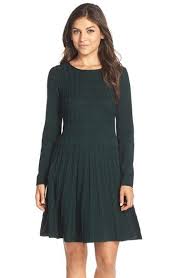 Eliza J Cable Knit Fit Flare Sweater Dress Nordstrom Ribbed Sweater Dress Sweater Dress Cable Sweater Dress