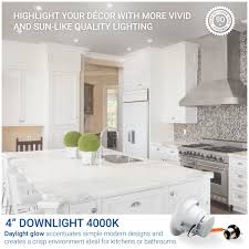 Hyperikon 4 Inch Led Recessed Lighting Dimmable Downlight 9w 65w Equivalent 4000k Daylight Retrofit Lighting Recessed Lighting Led Recessed Lighting Downlights