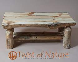 Cut the semicircular grooves in the center of the top of each log so that beam can lie in the recess. Half Log Coffee Table Twistofnature