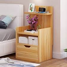 A floating bedside table that doubles as a vanity and has two drawers. Home Bedside Table Cabinet With 1 Drawer Bedroom Furniture Cabinet Mdf 33 X 27 X 60cm Color Ligh Bedside Tables Cabinets Bedside Table Bedroom Bedside Table