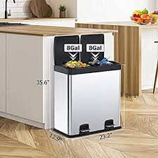 Explore 4 listings for steel kitchen cupboards south africa at best prices. Buy Kitchen Trash Can 16 Gallon Dual Stainless Steel Trash Can Recycle Step Garbage Bin With Lid Double Compartment Large Garbage Can For Home Office By Steelgear Online In Germany B08v1dl88v