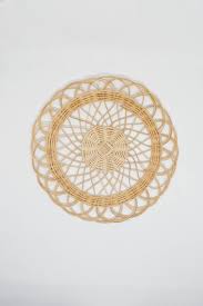 Flat Round Woven Wall Decor 3 Sizes Boho Decor Woven Wall Basket Straw Rattan Basket Decor Bohemian 70s Decor Baskets On Wall Wall Decor Boho Decor