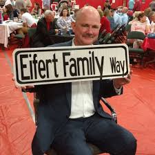 City names bricked alley Eifert Family Way in honor of family of community  givers, fallen police officer