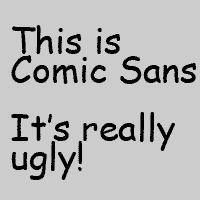The fonts in use section features posts about fonts used in logos, films, tv shows, video games, books and more; Comic Sans Font Meme Plex11