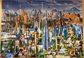 From the san francisco to sydney, every iconic monument is represented in this enormous collage. 42000 Around The World Jigsaw Wiki