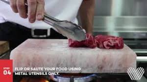 Place your salt block on the stovetop. How To Cook With A Salt Block Youtube