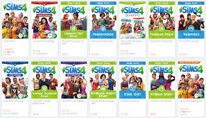 You can of course buy all of the dlc packs, but if you're thinking of buy them at full price, i have some horrifying stats for you: Origin Sale Save Up To 63 On Select Sims 4 Titles Simsvip