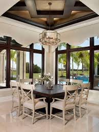 This decoration will make home nuance more stunning. Magnificent Dining Room With High Ceilings And A Beige Marble Marble Floor Home Interior Ceiling Design Living Room Ceiling Design Bedroom Ceiling Design