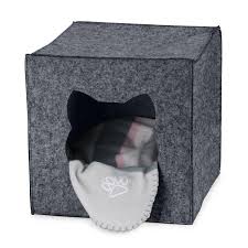 Discover our luxury range of felted wool cat beds today. Felt Cat Cave Square Beautiful Cat Products By Kitska