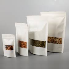 Paper cookie bags / paper sandwich bags. 50 Pcs Matte White Kraft Paper Stand Up Zip Lock Bags With Window White Paper Bags White Paper Pouches Free Shipping Paper Pouch Paper Standpaper Bag Aliexpress