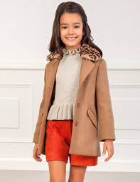 Very cool to wear it. Abel Lula Girl S Camel Coat With Faux Fur Collar Marabellas Boutique