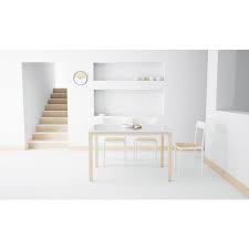 Mesas para comedor y cocina. Mesa De Cocina 120x80 Cm Extensible Patas Madera Y Encimera Cristal Toy Shiito