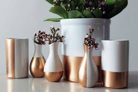 Diy Basics Gold Dipped Ceramics Gold Diy Diy Vase Diy Spray Paint