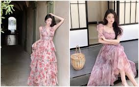 Đầm nữ trẻ trung – Váy tiểu thư tay bồng tôn dáng, dễ mặc mọi hoàn cảnh