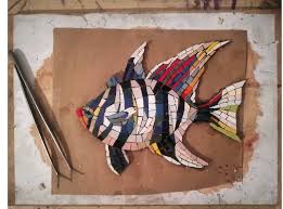 Pin By Charlotte Grace On Mosaic Fish Mosaic Art Mosaic Animals Mosaic Garden Art