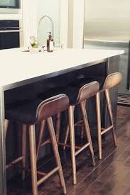 Sede Black Leather Walnut Bar Stool Kitchen Bar Design Kitchen Stools Kitchen Decor