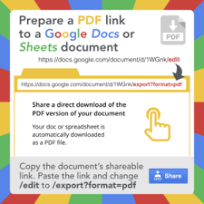 Create A Pdf Link In Google Docs Or Sheets Google Documents Google Classroom Assignments Google Education