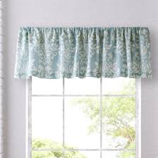 Find the right size curtains for your room. Laura Ashley Rowland Floral Cotton Scalloped 86 Window Valance In Matted Aqua Ivory Reviews Wayfair