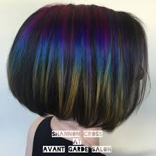 Oil Slick Hair Rainbow Hair Gainesville Color Melt Short Hair Undercut Pink Hair Blue Hair Yellow Hair Tea Oil Slick Hair Oil Slick Hair Color Slick Hairstyles