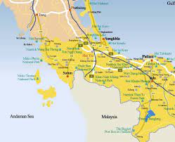 Map Of Thailand Hatyai World Maps