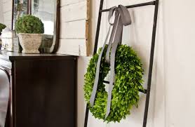 Ladders Decorative Ladder Iron Ladders Miss Mustard Seed Boxwood Wreath Decor Vintage Ladder Wreath Decor