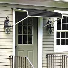 Nuimage 1100 Series Aluminum Door Canopy With Support Arms At Menards Nuimage 1100 Series 36 W X 42 Projectio Aluminum Awnings Awning Over Door Door Canopy