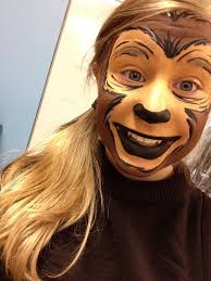 I Was A Monkey In Our Christmas Production And This Is My Makeup Affchen Schminken Affe Schminken Kinder Schminkzeug