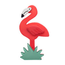 Erstwilder Flamboyant Flamingo Brooch In Pink Flamingo Pink Pink Flamingos