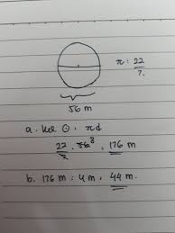 Sebuah Taman Berbentuk Lingkaran Dengan Panjang Diameter 56 M Di Sekeliling Taman Akan Ditanami Brainly Co Id
